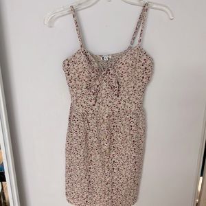 AUW tie-front floral mini dress.